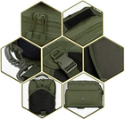 Военная тактическая сумка военный рюкзак на плечо GFC Tactical EDC Chest Pack Molle Assault Range Bag 26x20x11 см 4,5л - изображение 5