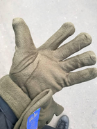 Перчатки зимние флисовые пальцевые Койот размер универсальный тактические перчатки зимние - изображение 2