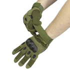 Перчатки тактические OKLAI 705 Green M мужские полнопалые военные с защитой TR_8287-30870 - изображение 5
