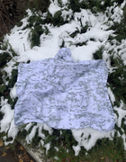 Дождевик пончо зимний Белый Мультикам, маскировочный водонепроницаемый плащ-палатка ЗСУ ONE SIZE - изображение 3