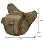 Сумка тактическая через плечо AOKALI Outdoor A03 (Sand) водонепроницаемая военная с карманами на молнии (SK-9899-42614) - изображение 5