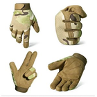 Рукавички чоловічі тактичні Tactical Gloves військові мультикам розмір L Код 33-0019