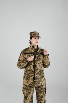Тактична жіноча військова форма комплект костюм, (Кітель + Штани), Камуфляж: Піксель ЗСУ ММ-14, Розмір: L - зображення 2