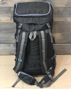 Універсальний рюкзак тактичний 75 літрів, військовий водовідштовхувальний рюкзак із щільної тактичної тканини чорно-синій - зображення 4