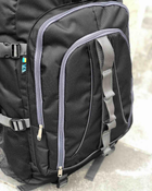 Універсальний туристичний рюкзак 65 літрів з вологовідштовхувальної тканини чорний - зображення 3