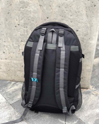 Універсальний туристичний рюкзак 65 літрів з вологовідштовхувальної тканини чорний - зображення 5