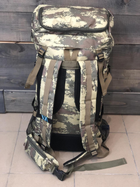 Універсальний рюкзак тактичний 75 літрів, військовий водовідштовхувальний рюкзак із щільної тактичної тканини хакі - зображення 7