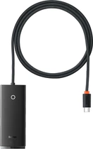 USB-хаб Baseus Lite Series 4-Port HUB Adapter Type-C to 4xUSB-А 3.0 1 м Black (WKQX030401)