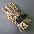 Чоловічі рукавички зимові тактичні для зимової риболовлі полювання на штучному хутрі Tactical Камуфляж ліс (9222) - зображення 5