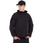 Флисовая куртка тактическая мужская военная Куртка на флисе с капюшоном TACTICAL Черный (5707) 3XL - изображение 1