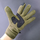Мужские перчатки рукавицы зимние тактические для зимней рыбалки охоты флисовые Tactical Олива (9228) - изображение 10