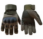 Тактичні рукавички Combat військові з посиленою долонею Хакі L - зображення 5