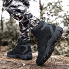 Ботинки тактические Lesko GZ702 Black р.44 армейская обувь для тренировок на шнуровке (SK-9865-42409) - изображение 5