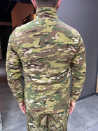 Армійська Кофта флісова Special, тепла, розмір XXL, Мультикам, шеврони та кишені на рукавах - зображення 3