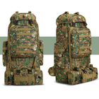 Великий рюкзак тактичний туристичний армійський Armory Tacal-A4-Green Pixel для ЗСУ, військовий, універсальний на 100л з дощовиком Зелений - зображення 4
