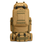 Большой рюкзак тактический армейский туристический Armory Tacal-A4-Sand для ЗСУ, военный, универсальный на 100л с дождевиком Песочный - изображение 2