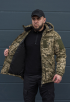 Куртка тактична зимова на блискавці з капюшоном M gaubica pixel - зображення 7