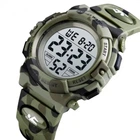 Мужские водостойкие спортивные тактические часы Skmei Kids KamoGreen (С подсветкой)