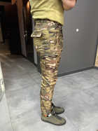 Штани тактичні флісові, розмір L, Мультикам, утеплені штани для військових на флісі - зображення 2