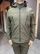 Куртка тактична, Softshell, колір Олива, розмір XL, демісезонна флісова куртка для військових Софтшел - зображення 1