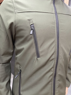 Куртка тактична, Softshell, колір Олива, розмір XL, демісезонна флісова куртка для військових Софтшел - зображення 4