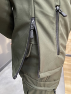 Куртка тактична, Softshell, колір Олива, розмір XL, демісезонна флісова куртка для військових Софтшел - зображення 9