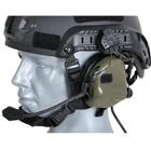Навушники активні тактичні з кріпленням на каску та мікрофоном EARMOR M32H для військових 22dB Хакі - зображення 7