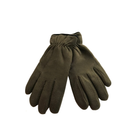 Армійські двошарові теплі флісові рукавички для військових і зсу Зелені хакі - зображення 2