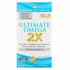 Омега 2х, лимонний смак, Ultimate Omega 2x, Nordic Naturals, 60 капсул (NOR-02150)
