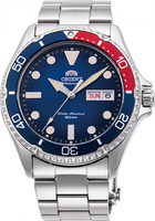 Чоловічий годинник Orient RA-AA0812L19B Синьо-червоний з сріблястим