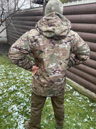 Куртка зимова подовжена тактична військова мультикам Soft Shell Single Sword для ЗСУ XL - зображення 6