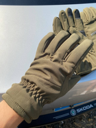 Перчатки Зимние на флисе тактические военные-армейские CAMO боевые M Оливковый CMO7177008-1 - изображение 2