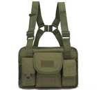 Сумка нагрудна тактична Tactical Chest Bag D009, олива - зображення 1