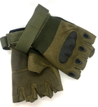 Перчатки тактические беспалые Combat с косточкой, размер L олива - изображение 2