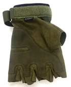 Перчатки тактические беспалые Combat с косточкой, размер L олива - изображение 3