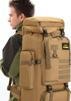 Рюкзак тактический XS-F21, песочный, 40 л - изображение 4