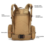 Рюкзак тактический с подсумками A08 50 л, олива - изображение 5