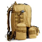 Рюкзак тактический с подсумками BTB B08 койот, 55 л - изображение 6