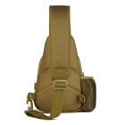 Тактическая военная сумка рюкзак EDC однолямочный Protector Plus X216 Coyote A14 - изображение 3