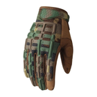 Перчатки Тактические с Пальцами Порезозащитные Противоскользящие ClefersTac MEGL размер L - Зеленый Мультикам (5002367) - изображение 1