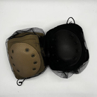 Комплект захисту тактичні наколінники та налокітники чорні - зображення 8