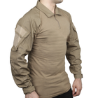 Тактична сорочка Lesko A655 Sand Khaki 3XL тренувальна бавовняна сорочка з липучками на рукавах LOZ - зображення 4