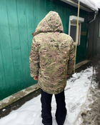 Куртка бушлат тактическая зимняя водонепроницаемая Мультикам Теплая зимняя куртка для военных 48 - изображение 3