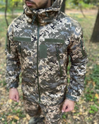 Куртка тактична Softshell Піксель ММ14 демісезонна флісова куртка для військових софтшел S - зображення 4