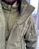 Куртка тактична Softshell Оливкова тепла зимова куртка для військових софтшелл 3XL - зображення 9