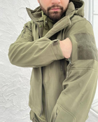 Куртка тактическая Softshell Оливковая теплая куртка для военных софтшелл 2XL - изображение 2