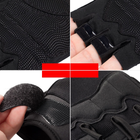 Перчатки тактические FG FQTAC039 Черный L без пальцев на липучке с защитой на костяшки - изображение 3