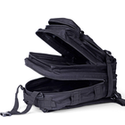 Армейский Рюкзак Тактический Штурмовой M05B на 25л. Цвет Черный - изображение 11