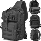 Тактический рюкзак M04 20л. штурмовой, военный мужская сумка через плечо (Черный) - изображение 1
