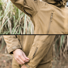 Тактическая куртка Pave Hawk PLY-6 Sand Khaki XL мужская с капюшоном на флисе для спецслужб - изображение 5